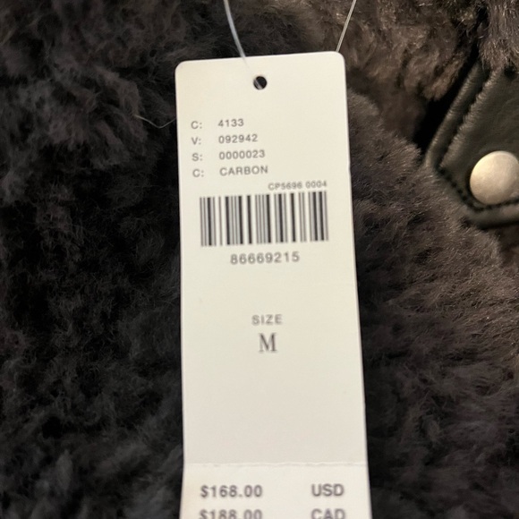 Anthropologie Faux Fur long moto jacket NWT - Picture 4 of 9